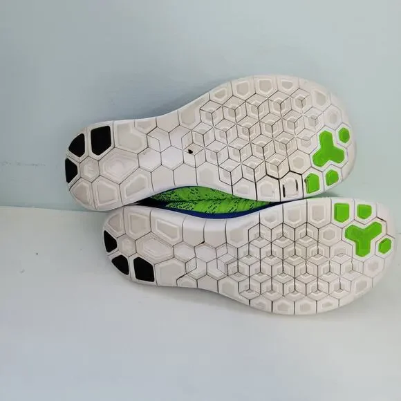 Nike Free 4.0 Flyknit Green & Blue Colorwave Women's Size 10 21826-2843 - Picture 4 of 5